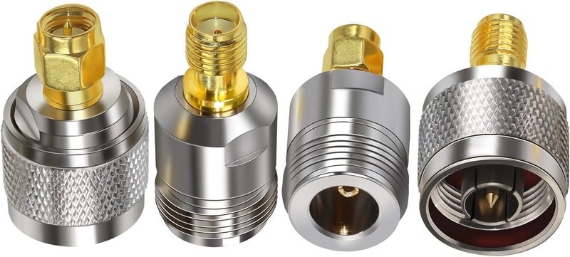TUOLNK SMA to N Antenna Coax Adapter,N Male/Female to SMA Male/Female Coax Adapter Kit 4 Type Set for Radio transceivers, FPV Antennas, WiFi Antenna, LMR - Image 1